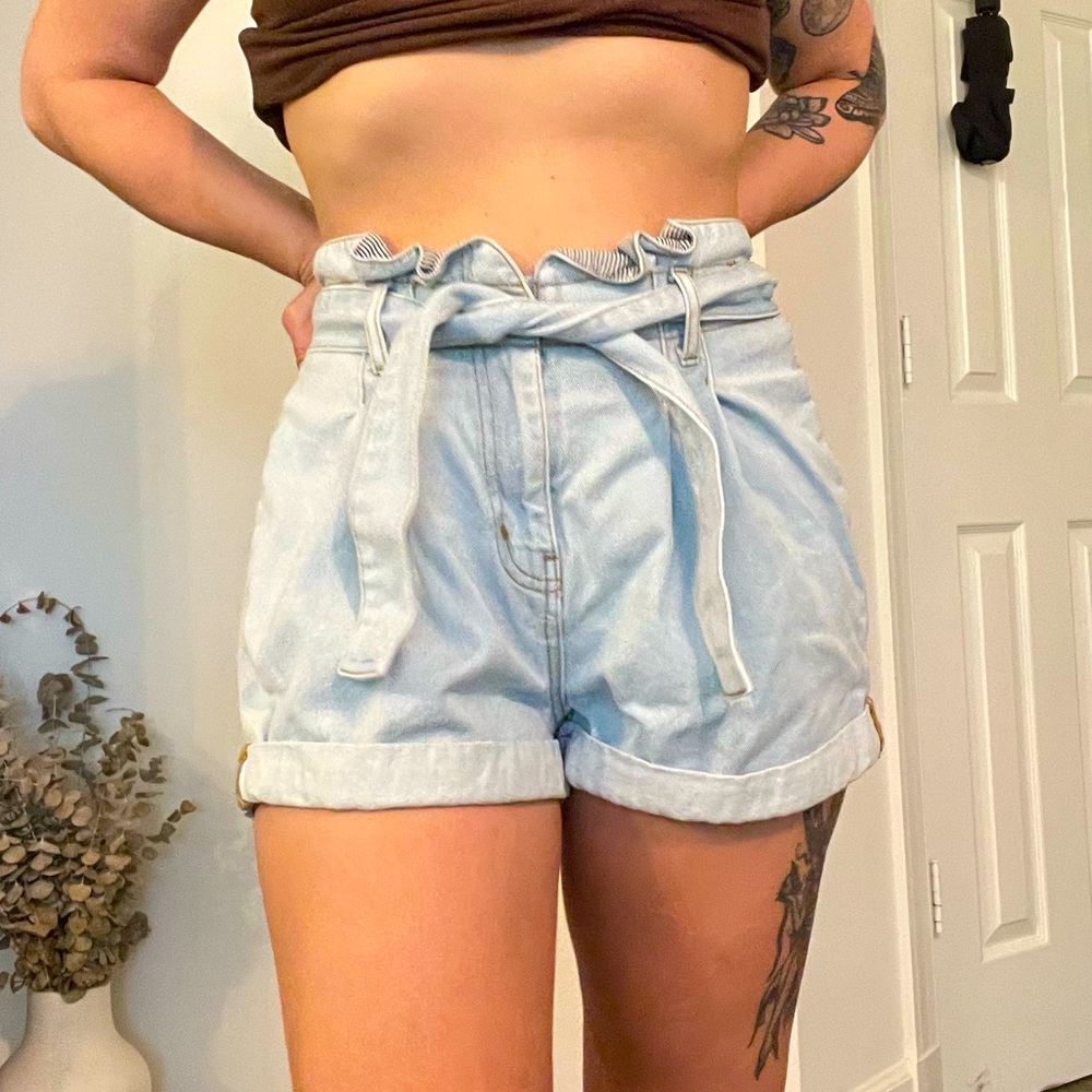 Urban Outfitters High-waisted Paper Bag Jean Shorts